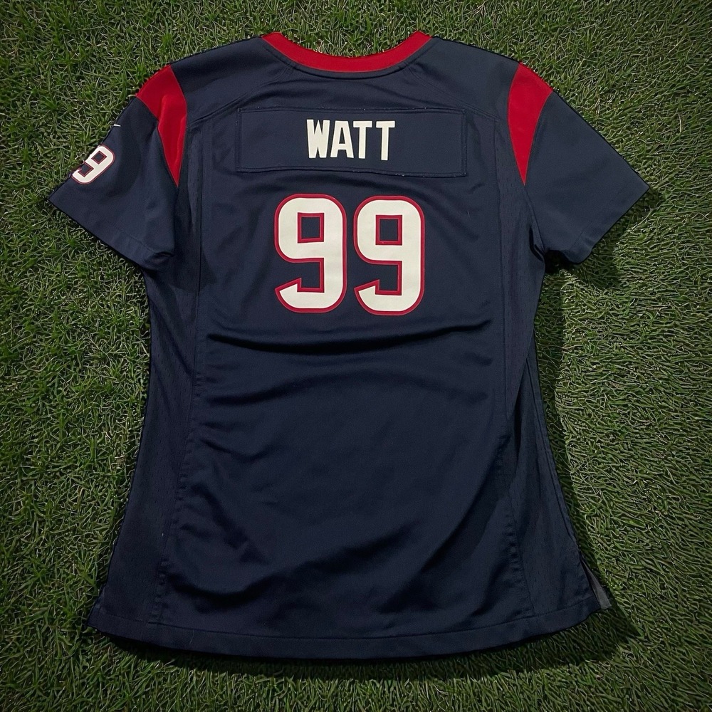 Nike On Field J.J. Watt #99 NFL Houston Texans Home Navy Blue Jersey Women's S